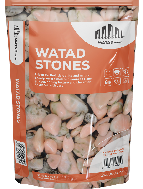 Premium Decorative Light Pinkish Pebbles – Perfect for Borders, Ponds, and Rockeries