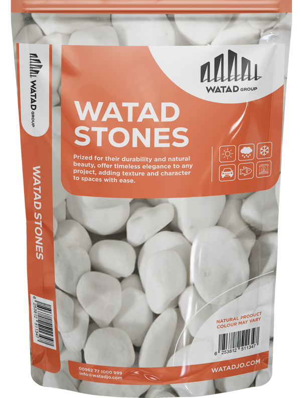 Premium Decorative White Pebbles – Perfect for Borders, Ponds, and Rockeries